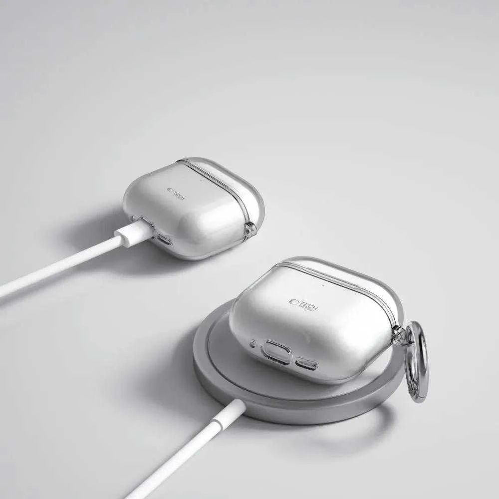 Dėklas Tech-Protect FlexAir Apple AirPods 4 – pilkos spalvos
