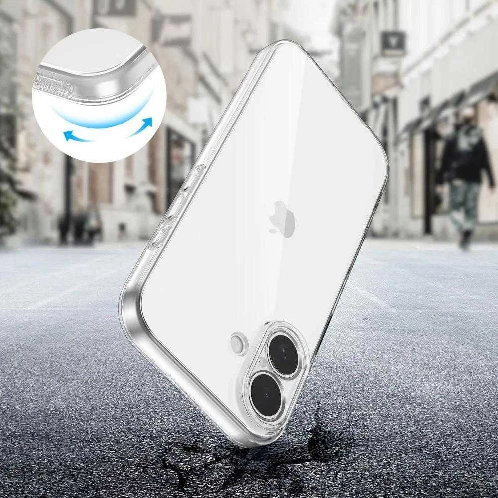 „Tech-Protect FlexAir“ dėklas, skirtas „iPhone 17“ – skaidrus