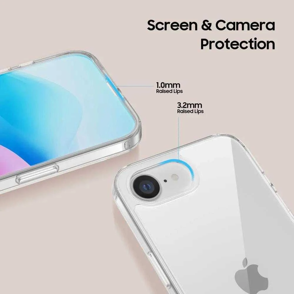 „Tech-Protect FlexAir“ hibridinis dėklas, skirtas „iPhone 16e“ / „17e“ – skaidrus