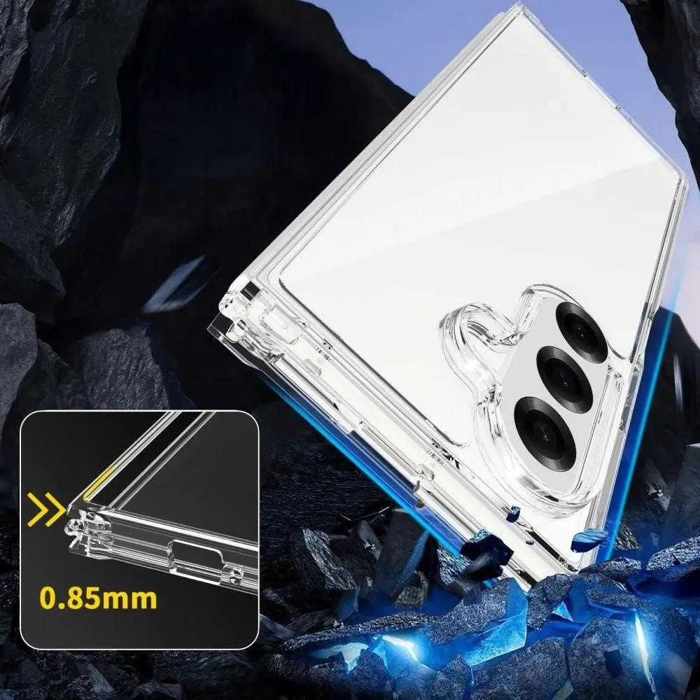 Tech-Protect FlexAir Hybrid dėklas skirtas Samsung Galaxy Z Fold 7 – skaidrus