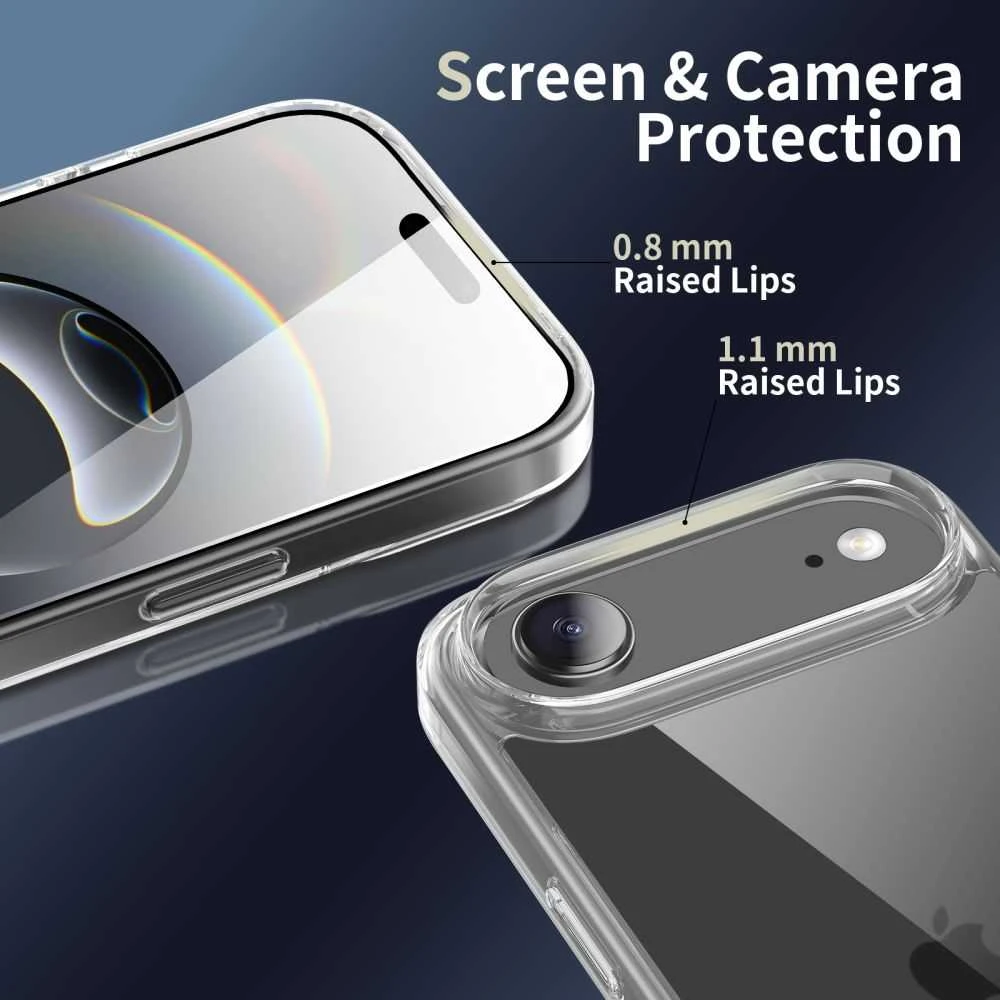 „Tech-Protect FlexAir“ hibridinis dėklas, skirtas „iPhone 17 Air“ – skaidrus