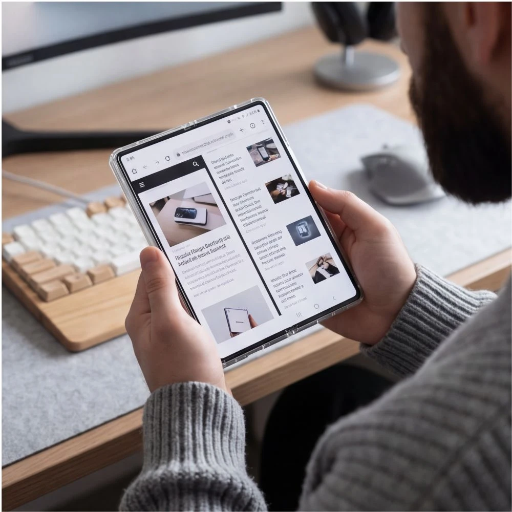 TECH-PROTECT FLEXAIR HYBRID GALAXY Z FOLD 8 ULTRA SKAIDRUS DĖKLAS