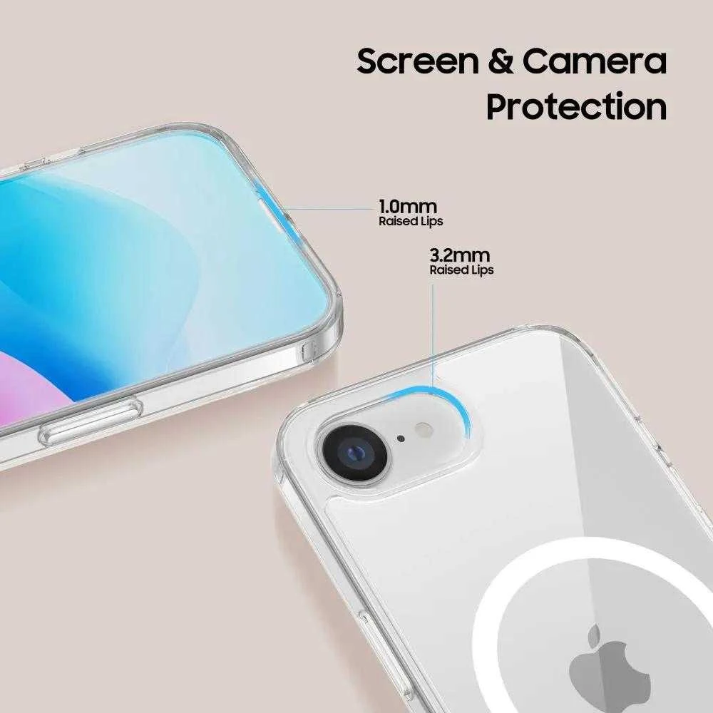 „Tech-Protect FlexAir Hybrid MagSafe“ dėklas, skirtas „iPhone 16e“ / „17e“ – skaidrus