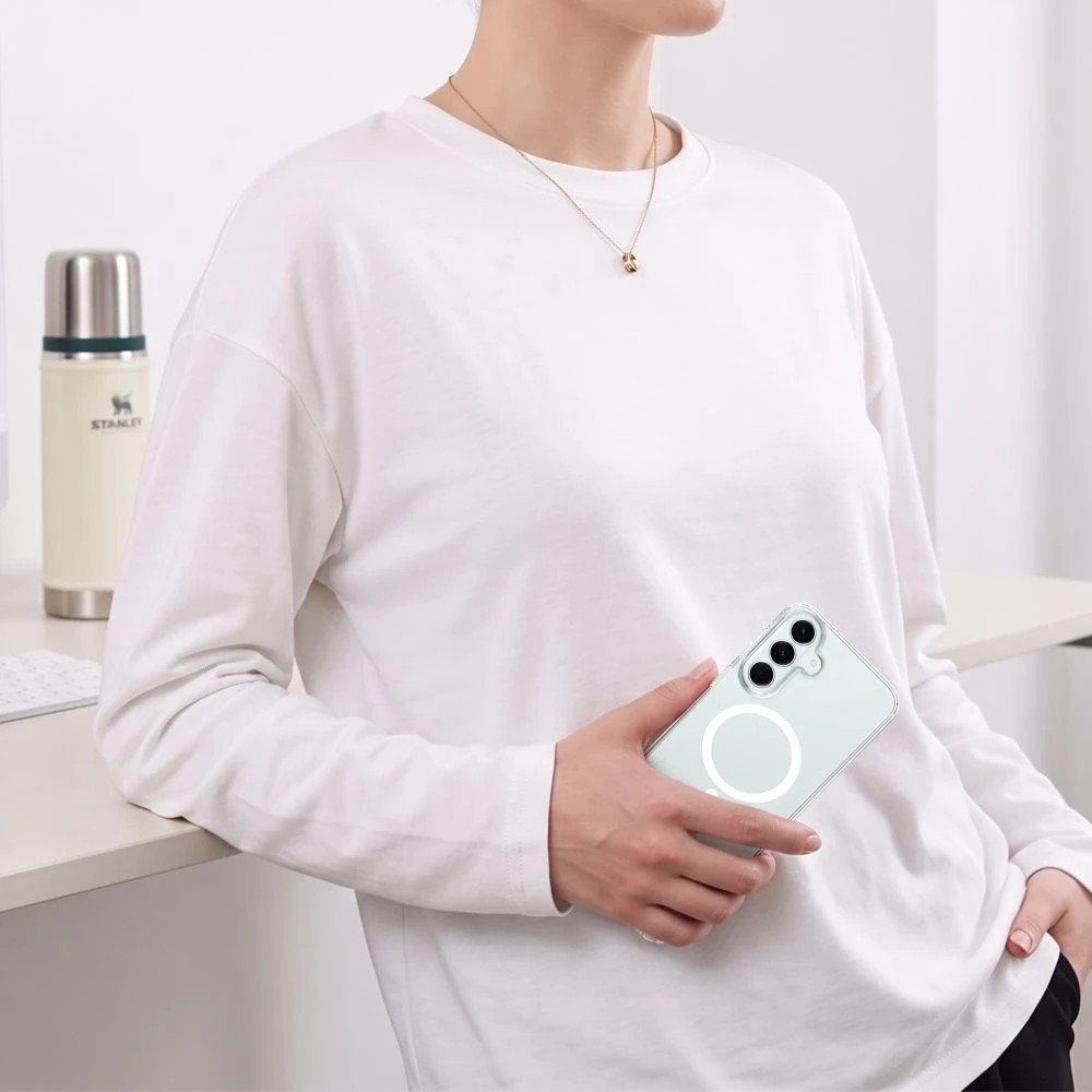 Tech-Protect FLEXAIR HYBRID MagSafe Galaxy S26 FE SKAIDRUS DĖKLAS