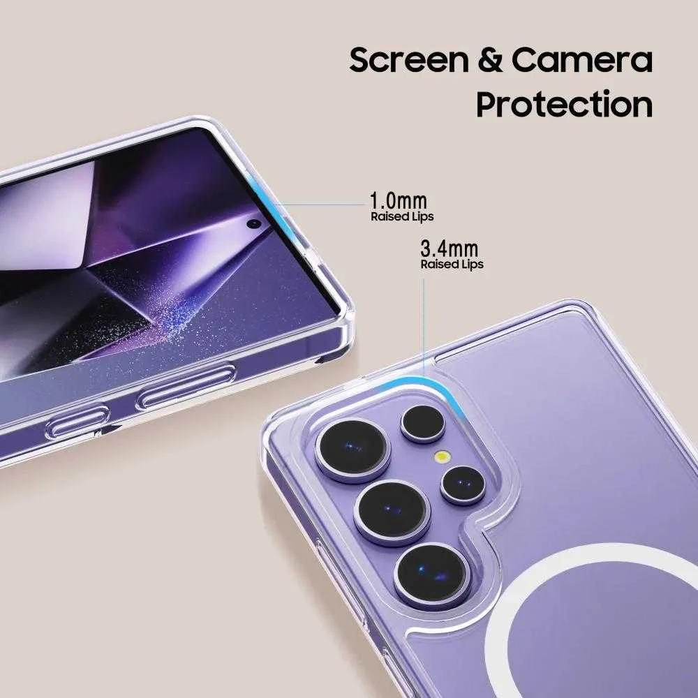 Dėklas Tech-Protect Flexair Hybrid Magsafe do Galaxy S25 Ultra permatomos