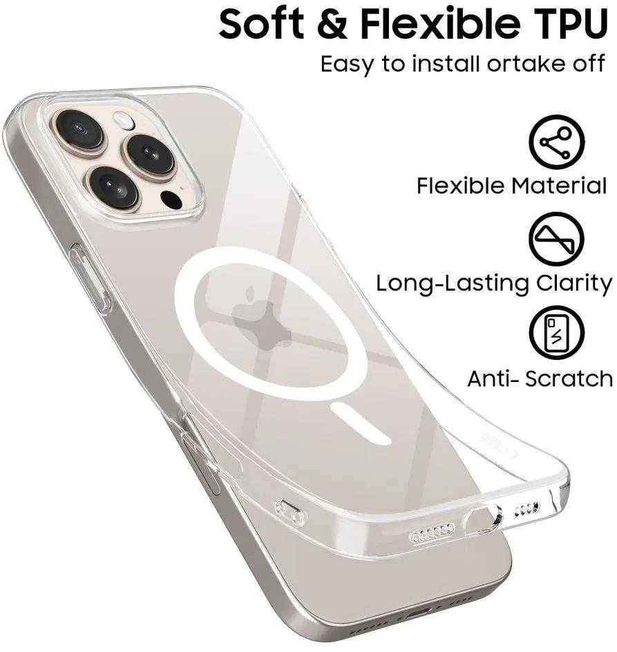 „Tech-Protect FlexAir MagSafe“ dėklas, skirtas „iPhone 16e“ / „17e“ – skaidrus