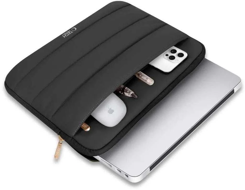Tech Protect Tech-Protett Fluffy Nešiojamas kompiuteris Bag 15-16 - Juodas