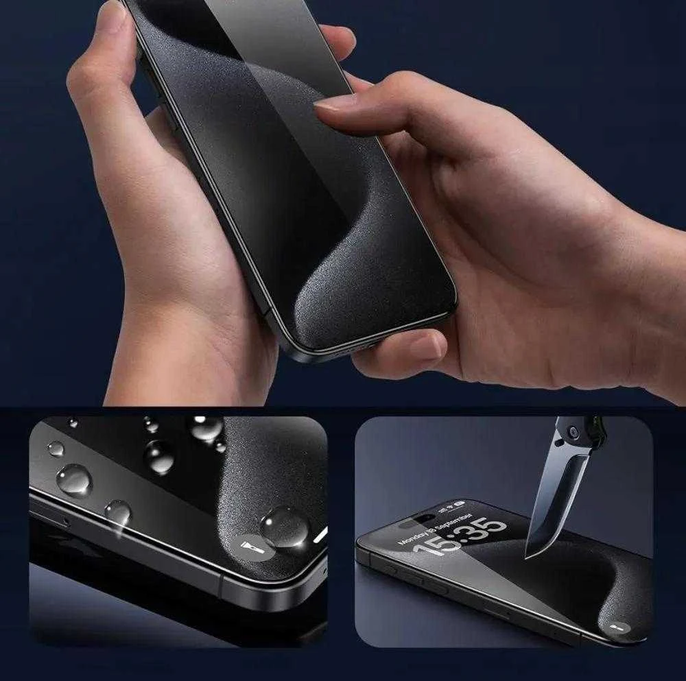 „Tech-Protect Glass Fit+“ 2 grūdinto stiklo pakuotė, skirta „iPhone 16 Pro Max“ / „17 Pro Max“ – skaidri