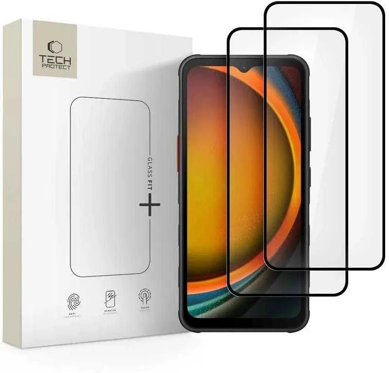 Tech-Protect Glass Fit+ Dėklas 2-pack skirtas Samsung Galaxy Xcover 7 / 7 Pro – juodos spalvos