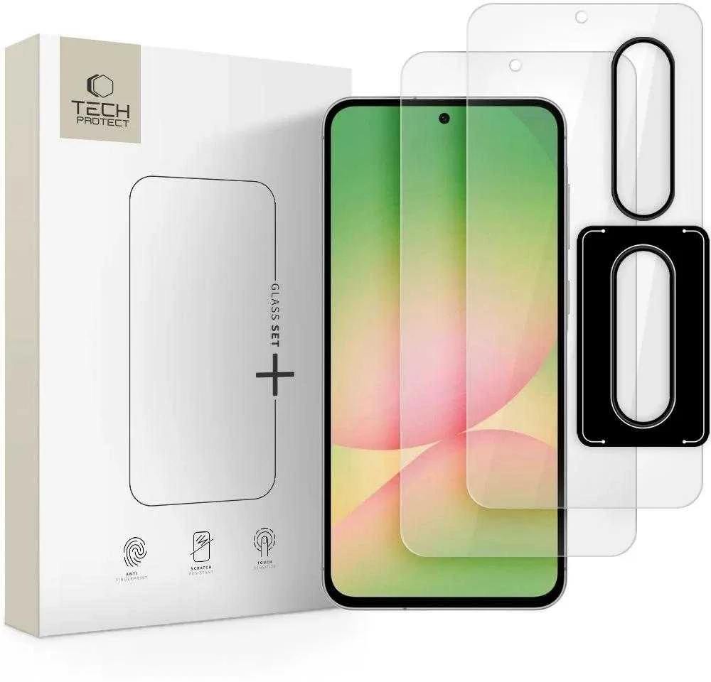 Tech-Protect Glass Set+ Apsauginis stiklas for Samsung Galaxy A36 / A56 5G – Transparent