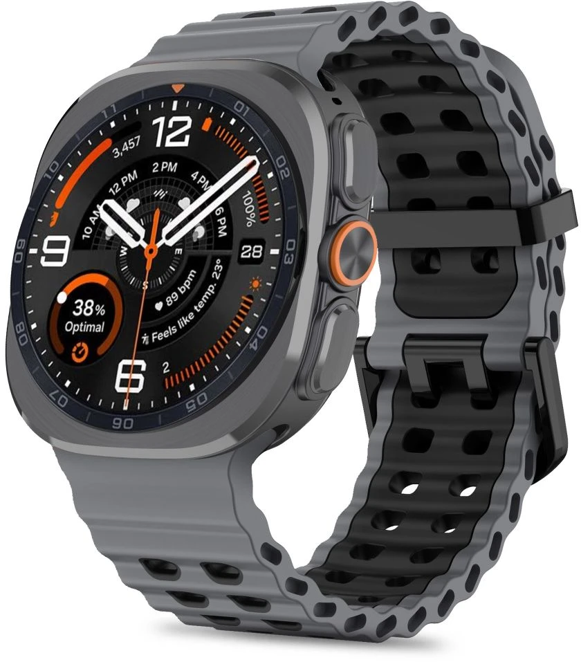 „Tech-Protect ICONBAND PRO“ Samsung Galaxy WATCH ULTRA 1 / 2 2024-2026 (47 MM) RAUDONAS/Juodas