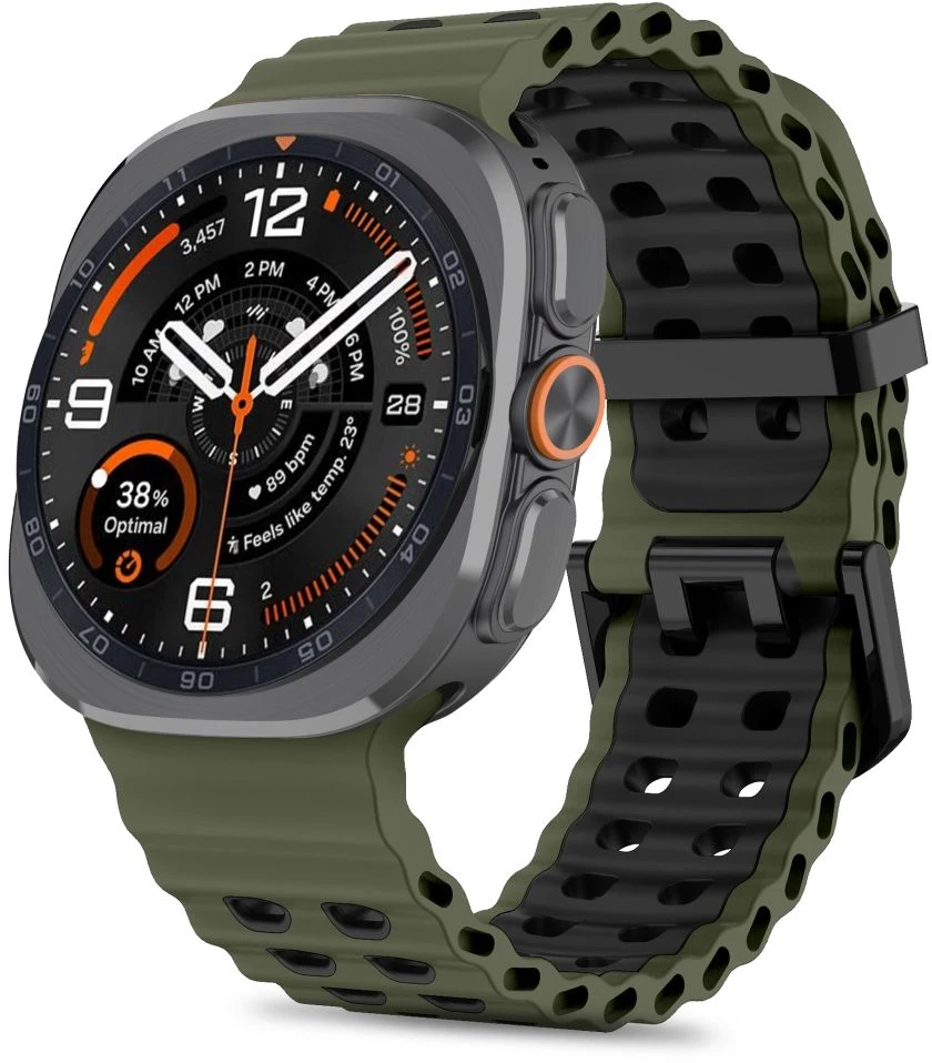 Tech-Protect ICONBAND PRO Samsung Galaxy WATCH ULTRA 1 / 2 2024-2026 (47 MM) KARINIŠKAI ŽALIA/JUODA