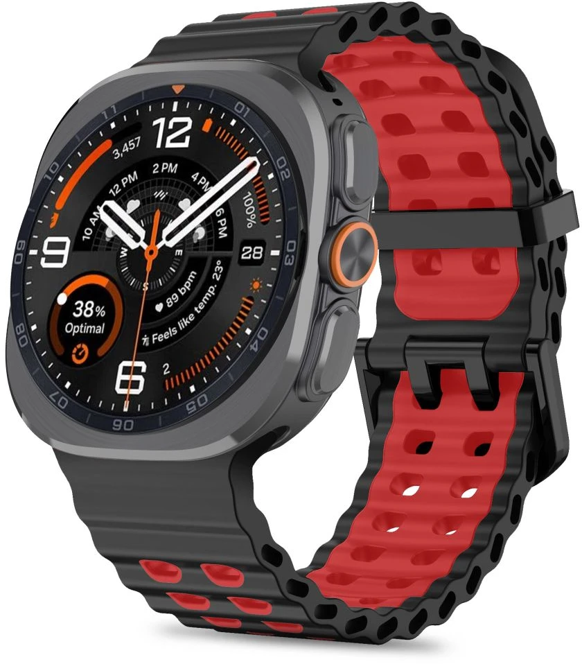 Tech-Protect ICONBAND PRO Samsung Galaxy WATCH ULTRA 1 / 2 2024-2026 (47 MM) JUODA/RAUDONA