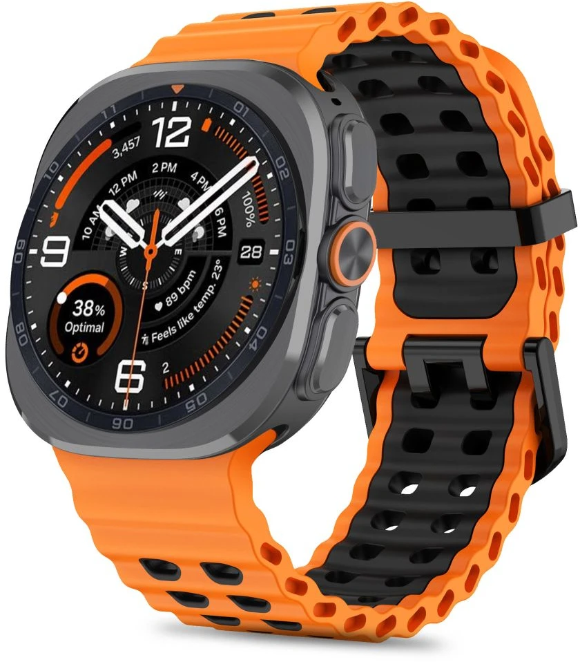 Tech-Protect ICONBAND PRO Samsung Galaxy WATCH ULTRA 1 / 2 2024-2026 (47 MM) ORANŽINIS/Juodas
