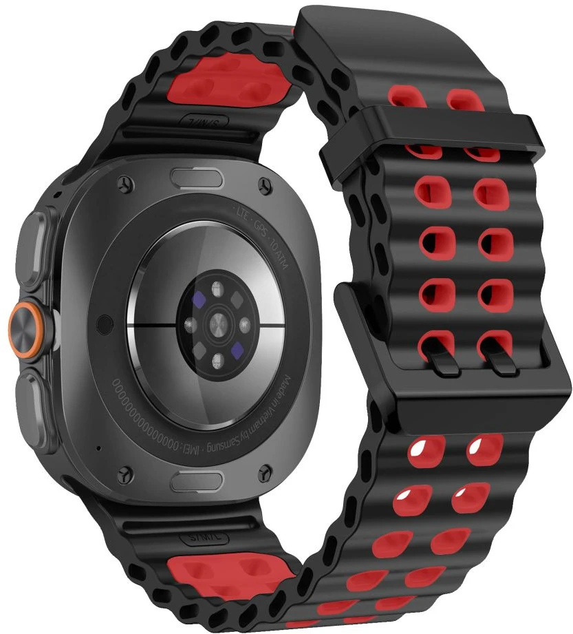 Tech-Protect ICONBAND PRO Samsung Galaxy WATCH ULTRA 1 / 2 2024-2026 (47 MM) JUODA/RAUDONA