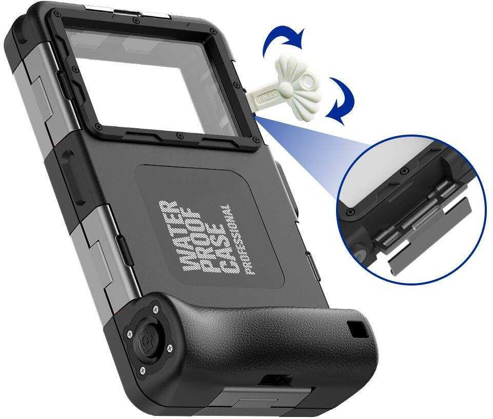 Dėklas Tech-Protect IPX8 Diving Atsparus vandeniui juodos spalvos