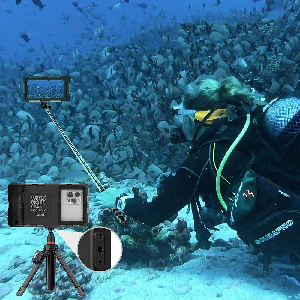 Dėklas Tech-Protect IPX8 Diving Atsparus vandeniui juodos spalvos