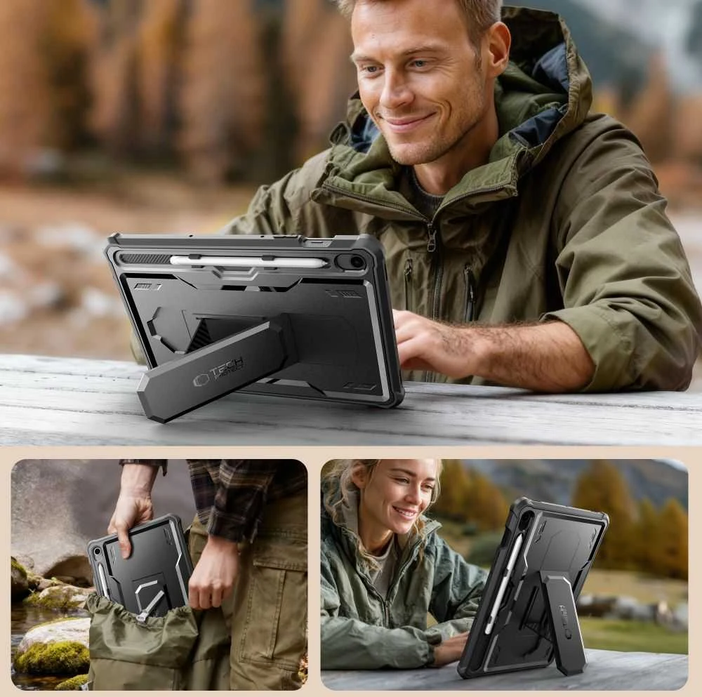 „Tech-Protect Kevlar PRO“ apsauginė plėvelė, skirta „Galaxy TAB S9 11.0 / S10 FE / S10 LITE 10.9 X710 / X716B / X520 / X526 / X400 / X406B“ (juodas)