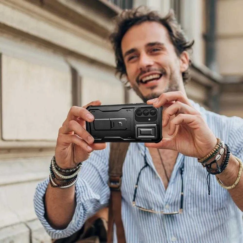 Tech-Protect Kevlar Cam+ Samsung Galaxy A56 5G – dėklas telefonui juodos spalvos