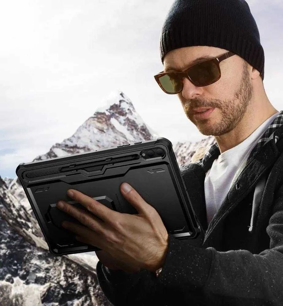 Tech-Protect Kevlar Pro Samsung Galaxy Tab S9+ 12.4" X810 / X816B – dėklas planšetiniam kompiuteriui juodos spalvos