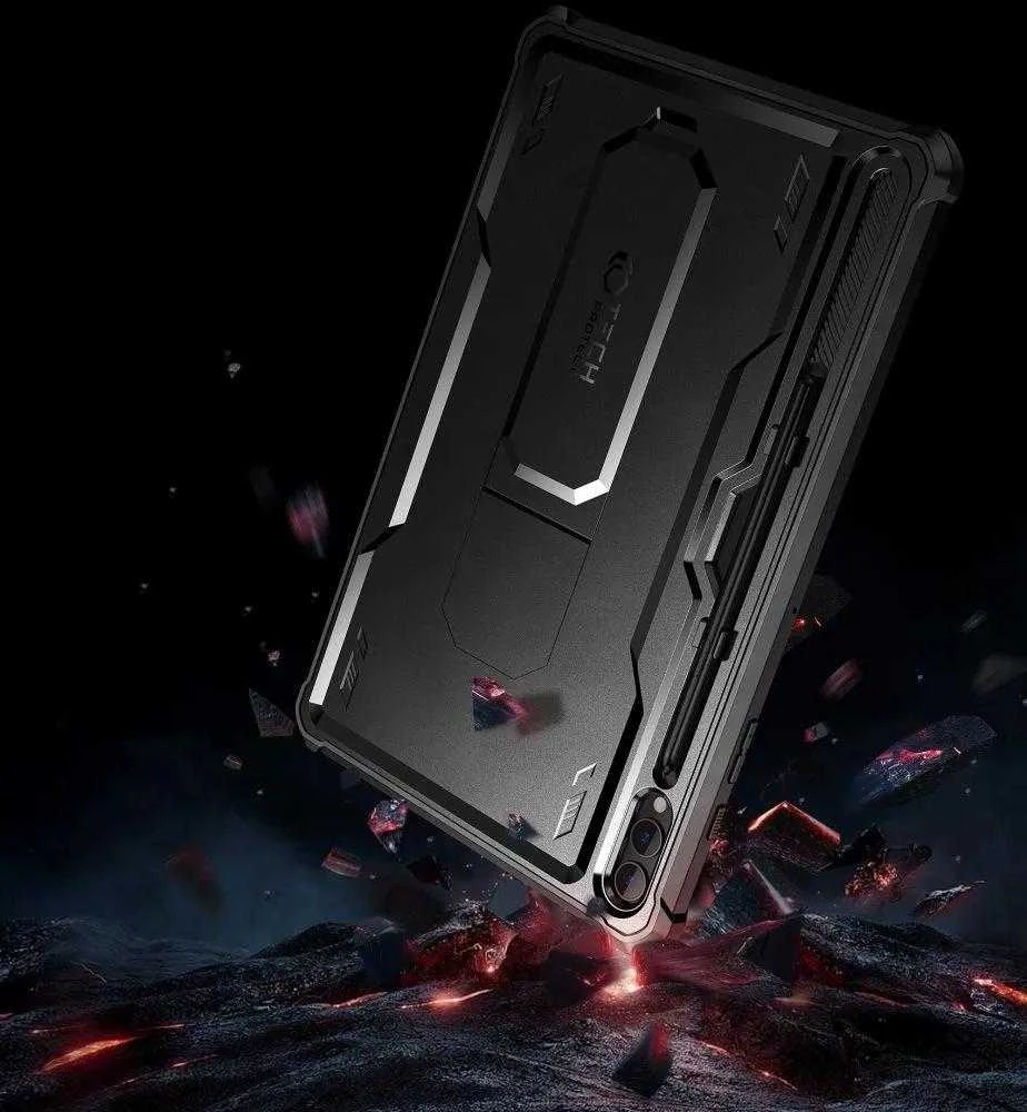 Tech-Protect Kevlar Pro Samsung Galaxy Tab S9+ 12.4" X810 / X816B – dėklas planšetiniam kompiuteriui juodos spalvos