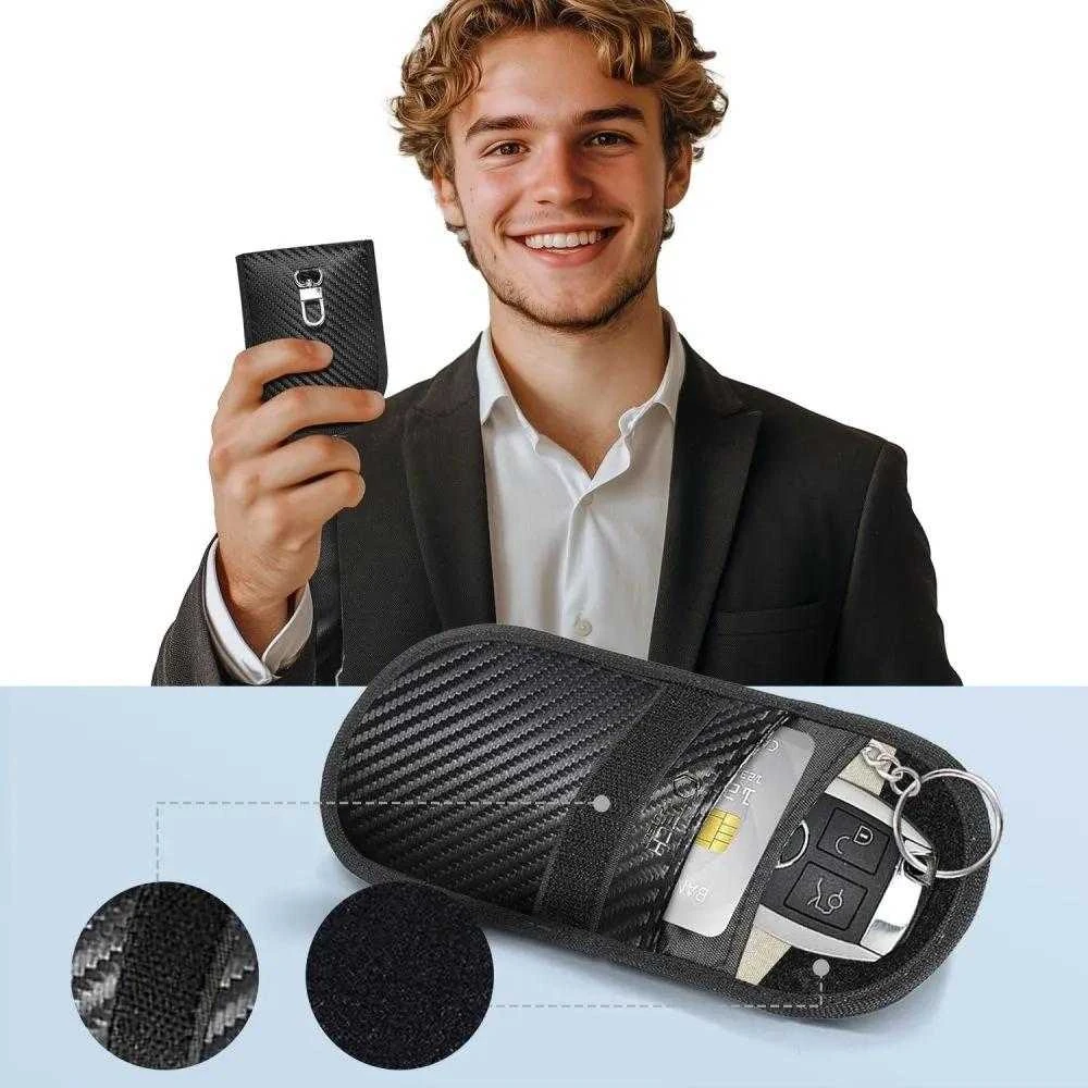 Tech-Protect KLR100 RFID apsauginis dėklas automobilio rakteliui – juodos spalvos – Carbon