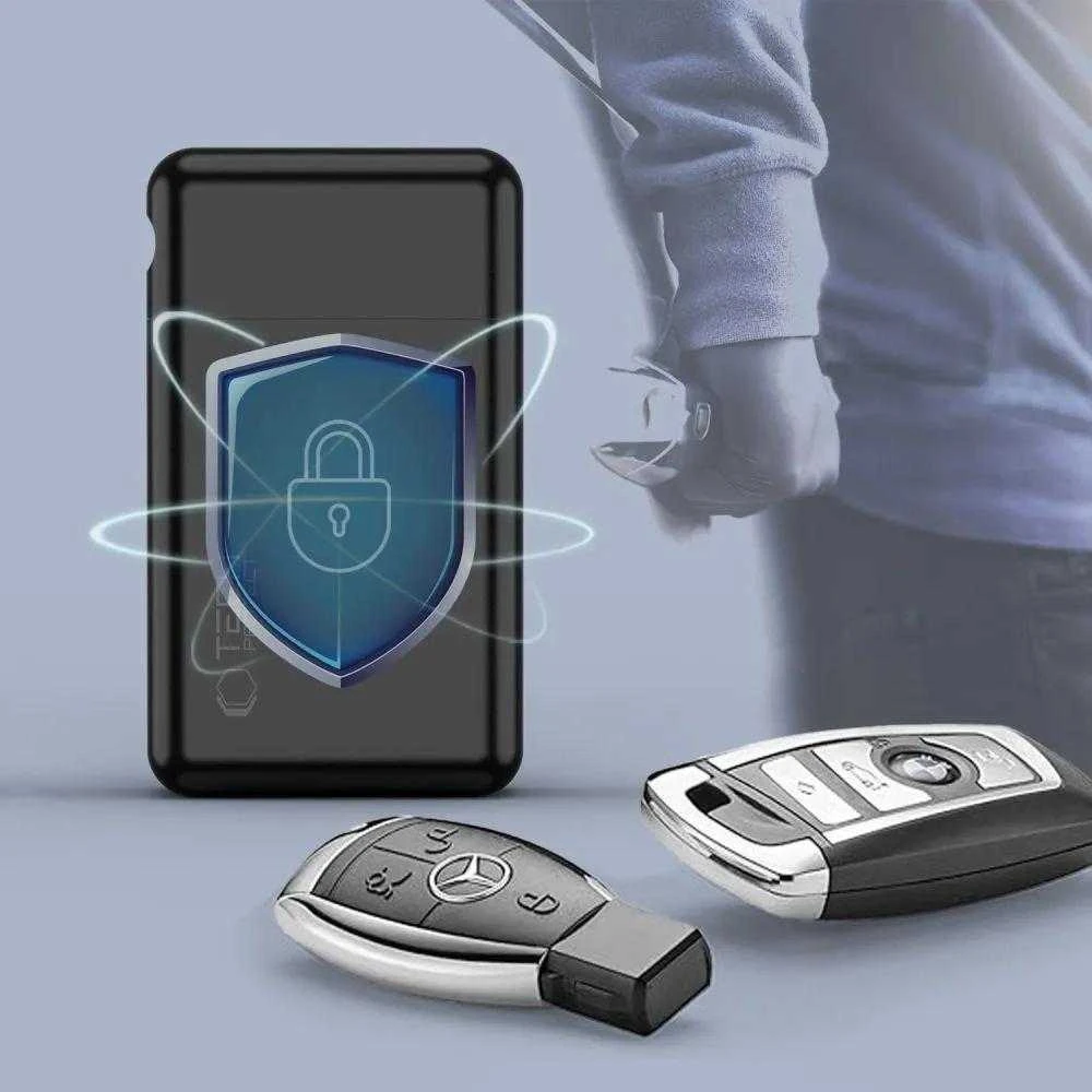 Tech-Protect KLR200 metalinis automobilio raktų RFID blokavimo dėklas – juodas