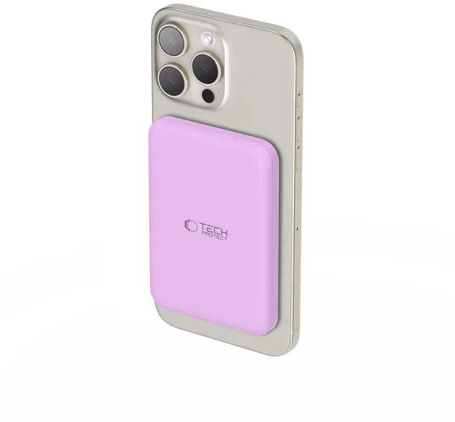 Tech-Protect LifeMag MagSafe PB10 5000mAh Power Bank – rožinės spalvos