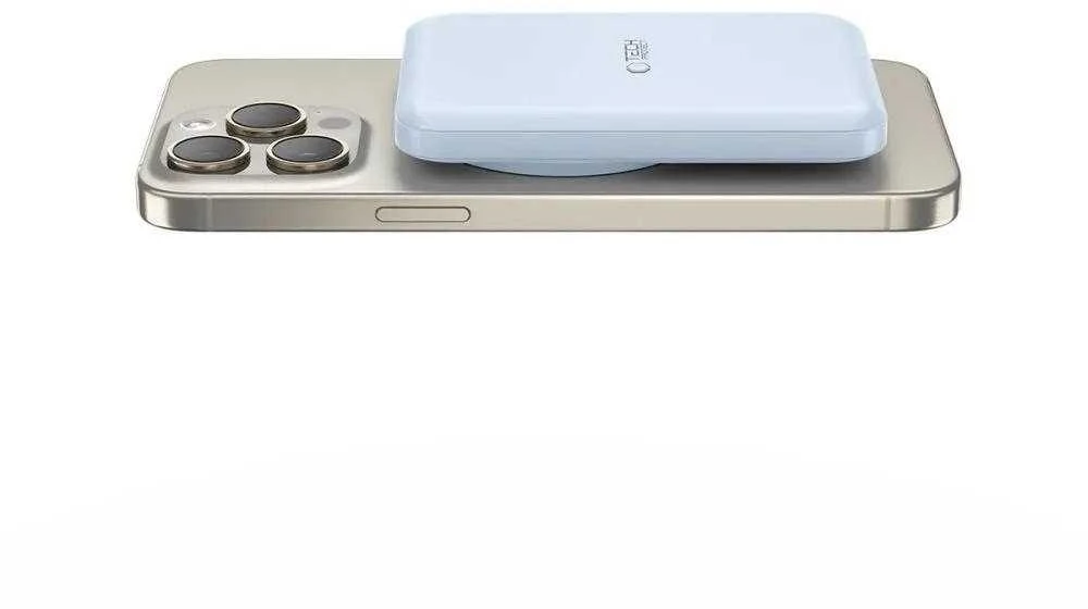 Tech-Protect LifeMag PB10 Powerbank su MagSafe 5000mAh 15W USB-C port – mėlynos spalvos + USB-C kabelis