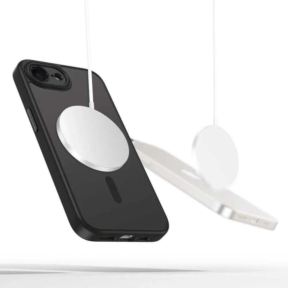 „Tech-Protect MagCam MagSafe“ dėklas, skirtas „iPhone 16e / 17e“ – matinis juodas