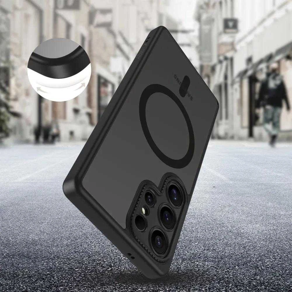 Dėklas Tech-Protect Magcam Magsafe Galaxy S25 Ultra matte juodas