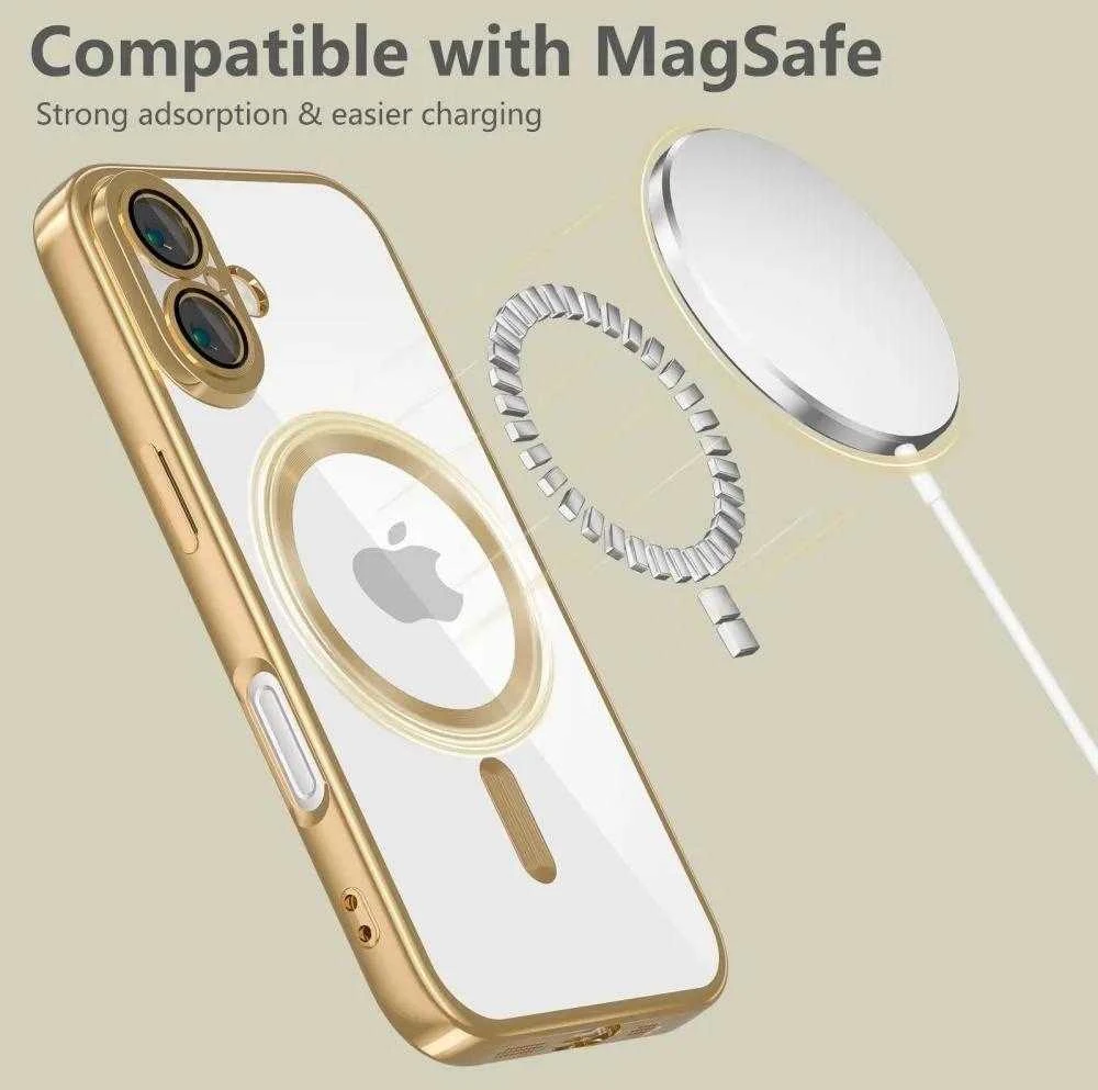 „Tech-Protect MagFlex MagSafe“ dėklas, skirtas „iPhone 16e“ / „17e“ – auksinis