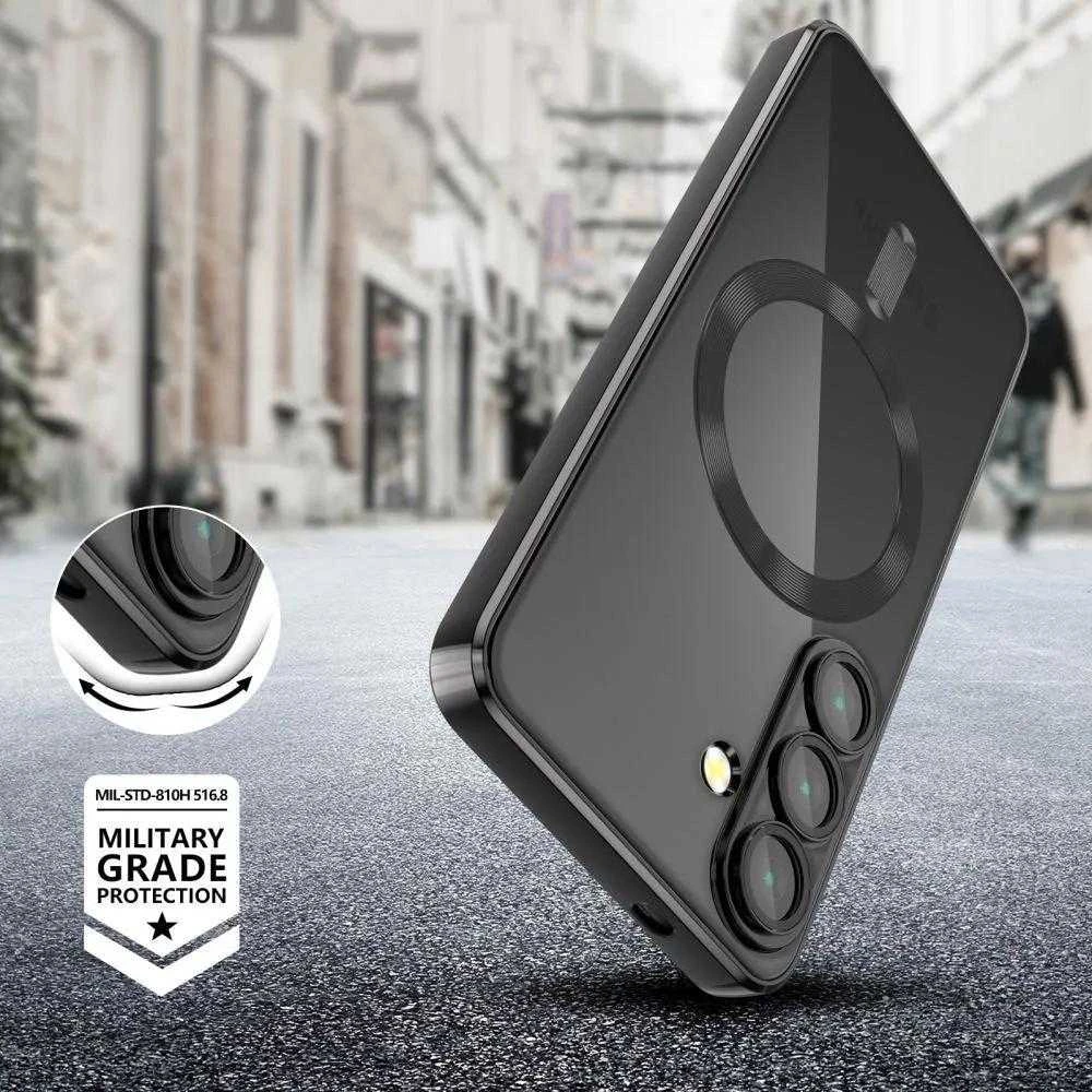 Tech-Protect MagFlex MagSafe Samsung Galaxy A56 5G dėklas BLIZGUS juodos spalvos