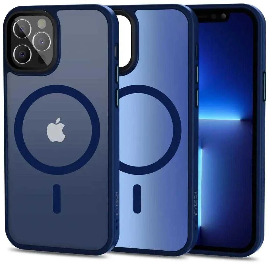 Tech-Protect MagMat MagSafe Apple iPhone 12 / 12 Pro – dėklas telefonui mėlynos spalvos matte