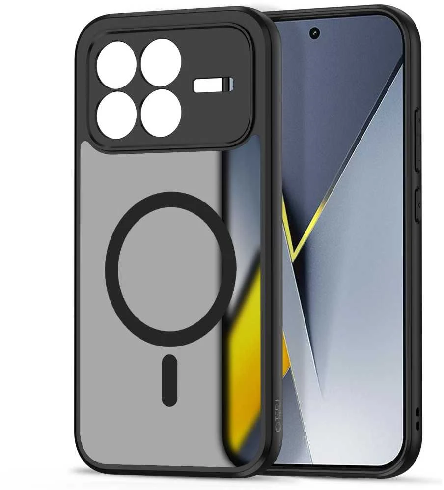 Tech-Protect MagMat MagSafe dėklas telefonui Xiaomi Poco F8 Pro matinės juodos spalvos