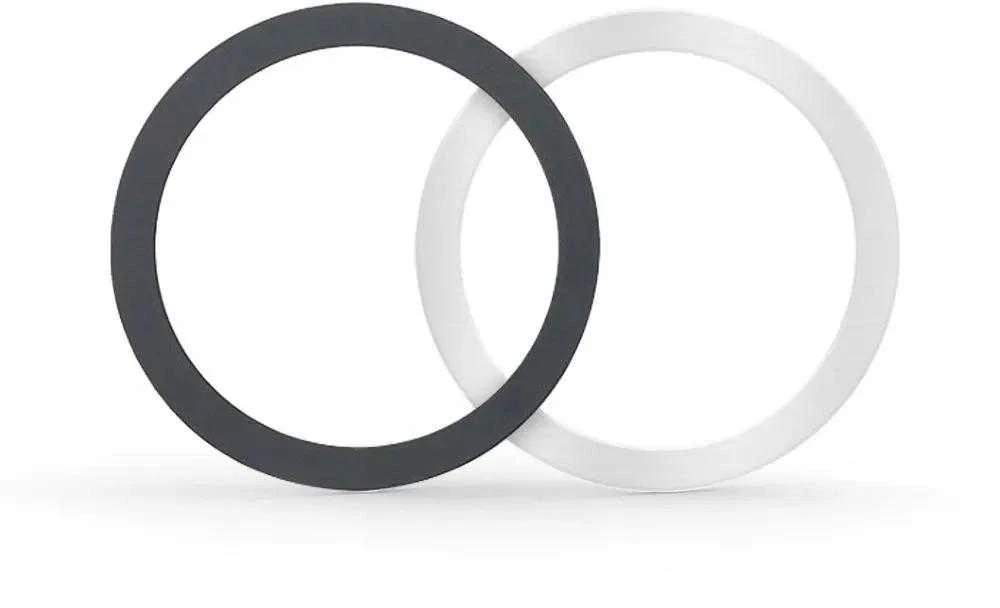 Dėklas Tech-Protect MagMat MagSafe magnetic ring universal – juodos spalvos / sidabrinės spalvos (2 pcs.)
