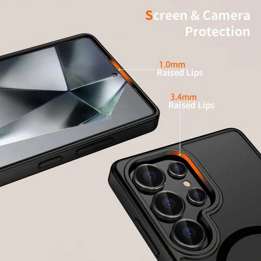 Dėklas Tech-Protect Magmat Magsafe do Galaxy S25 Ultra juoda matinė