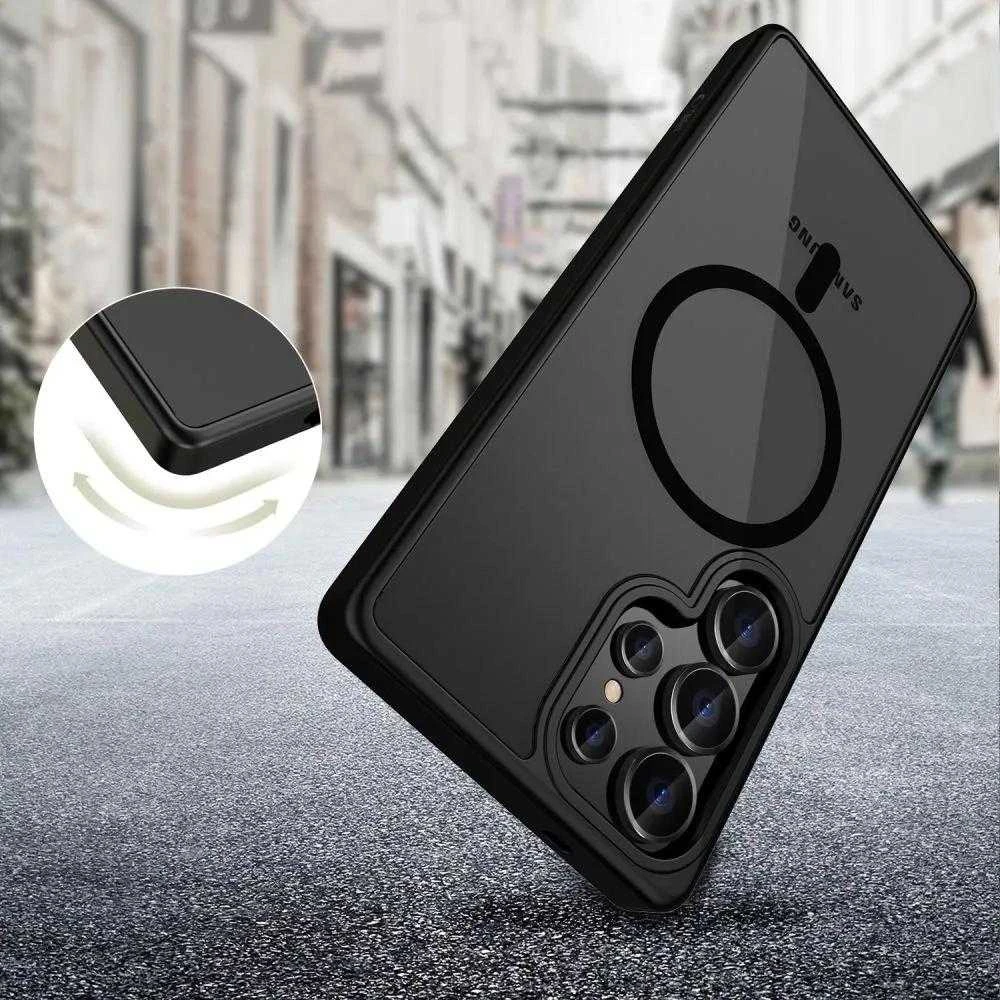 Dėklas Tech-Protect Magmat Magsafe do Galaxy S25 Ultra juoda matinė