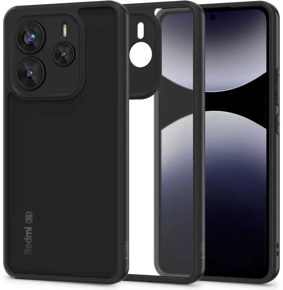 Tech-Protect MagMat Xiaomi Redmi Note 14 5G - Matte dėklas telefonui juodos spalvos
