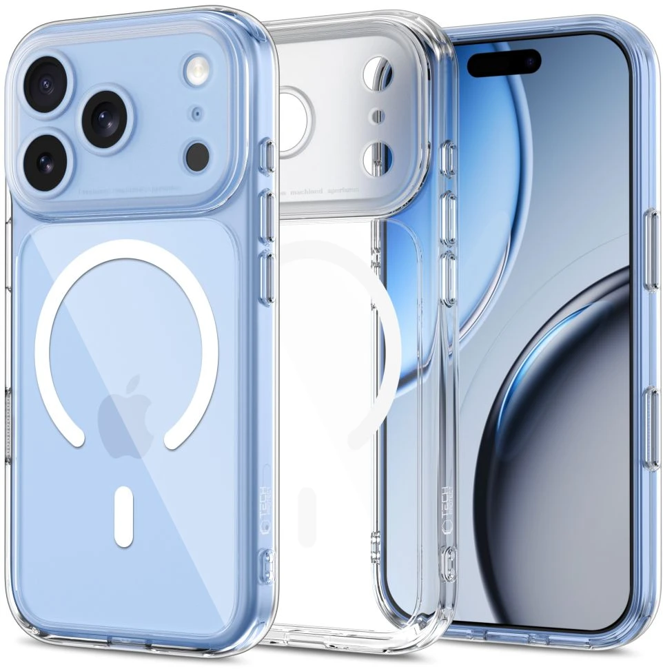 Dėklas Tech-Protect MagPeak MagSafe CC Case for iPhone 18 Pro / 17 Pro - Clear
