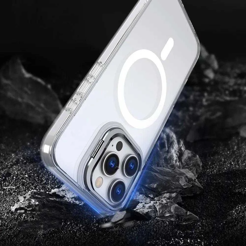 Tech-Protect MagStand MagSafe dėklas skirtas Apple iPhone 16 Pro – skaidrus