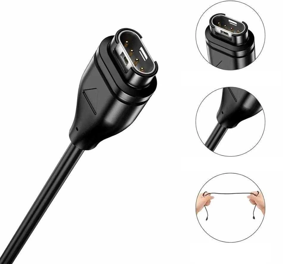 Tech-Protect MC04 UltraBoost USB-C kabelis skirtas Garmin Watch 1m – juodos spalvos