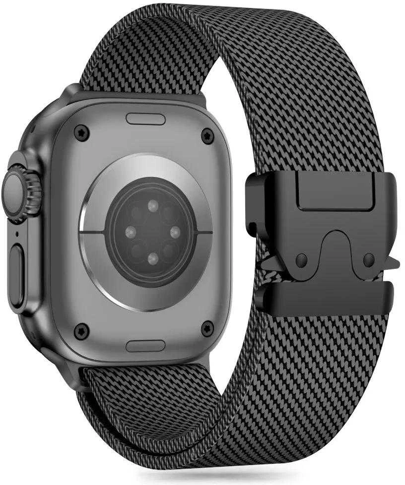 Tech-Protect Milano Apple Watch 6 / 7 / 8 / 9 / 10 / SE / Ultra 1 / 2 (44 / 45 / 46 / 49 mm) juodos spalvos