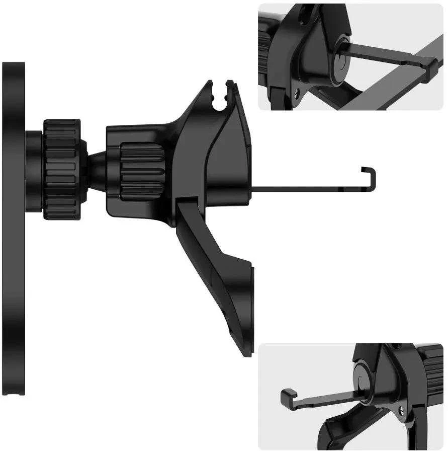 „TECH-PROTECT MM15W-V6“ magnetinis „MagSafe“ stabilus automobilio laikiklis, belaidis įkroviklis, 15 W, Juodas/Juodas