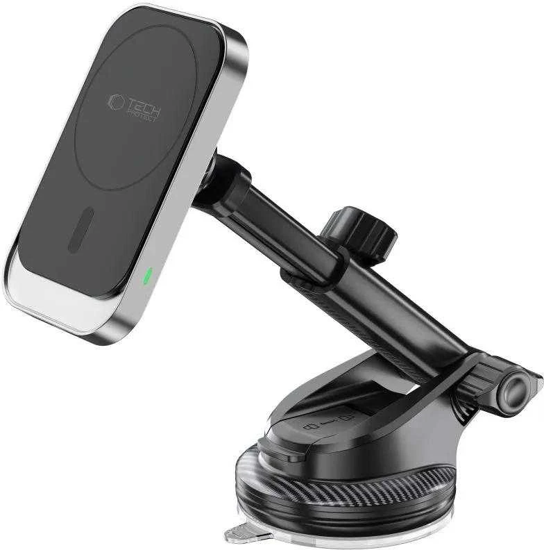 Tech-Protect MM15W-V9 automobilinis laikiklis su MagSafe prietaisų skydeliui ir oro ventiliacija 15W - Juodas