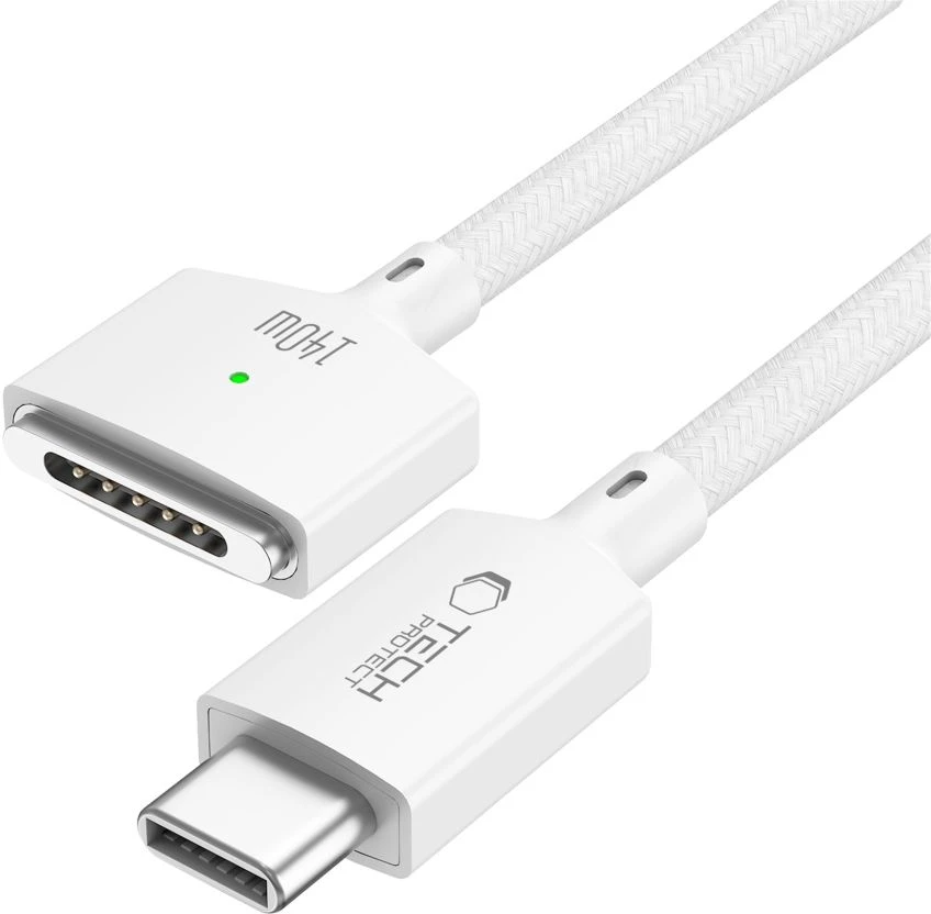 Tech-Protect MMC01 Ultraboost USB-C / MagSafe 3 140W 300cm Cable for MacBook - Baltas
