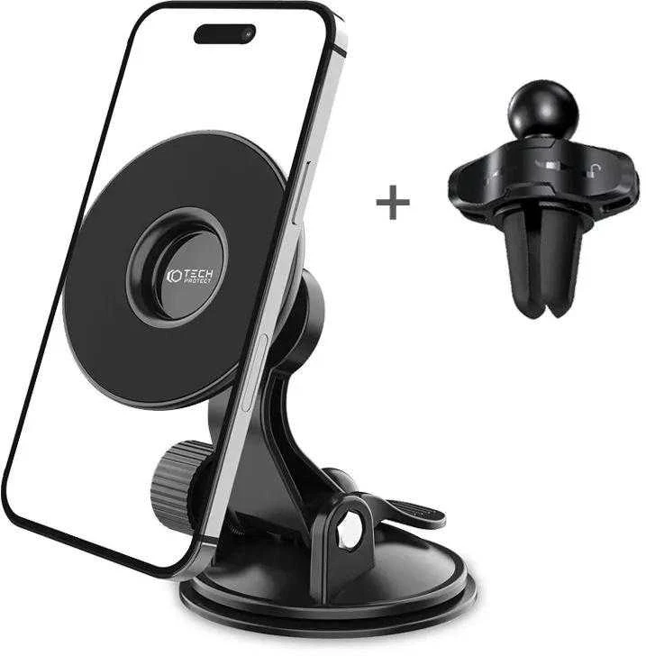 Tech-Protect N50 magnetinis automobilinis telefono laikiklis MagSafe for Cockpit/Air Vent – juodos spalvos