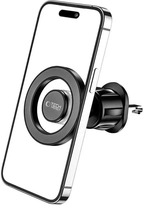 Tech-Protect N51 automobilinis telefono laikiklis su MagSafe oro grotelėms – juodos spalvos
