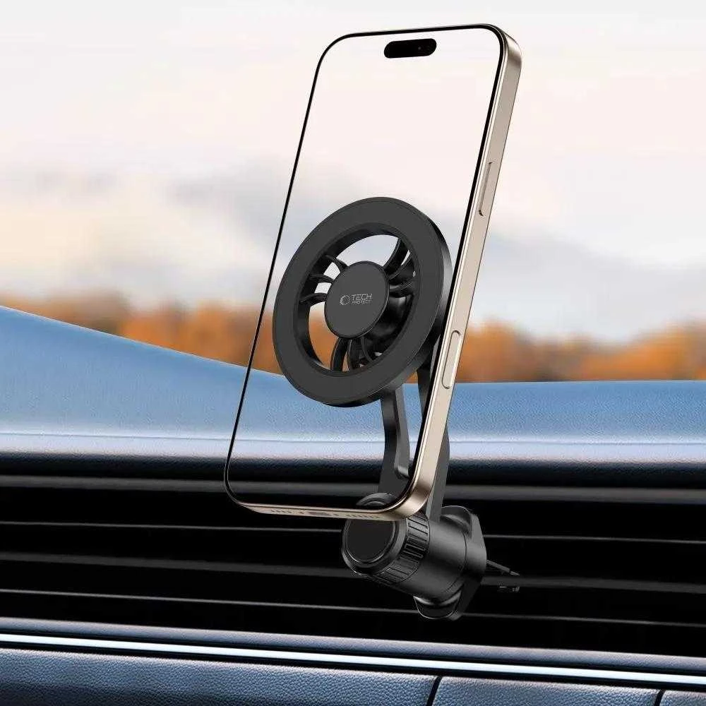 „Tech-Protect N56 MagSafe“ automobilio laikiklis į oro išleidimo angą - Juodas