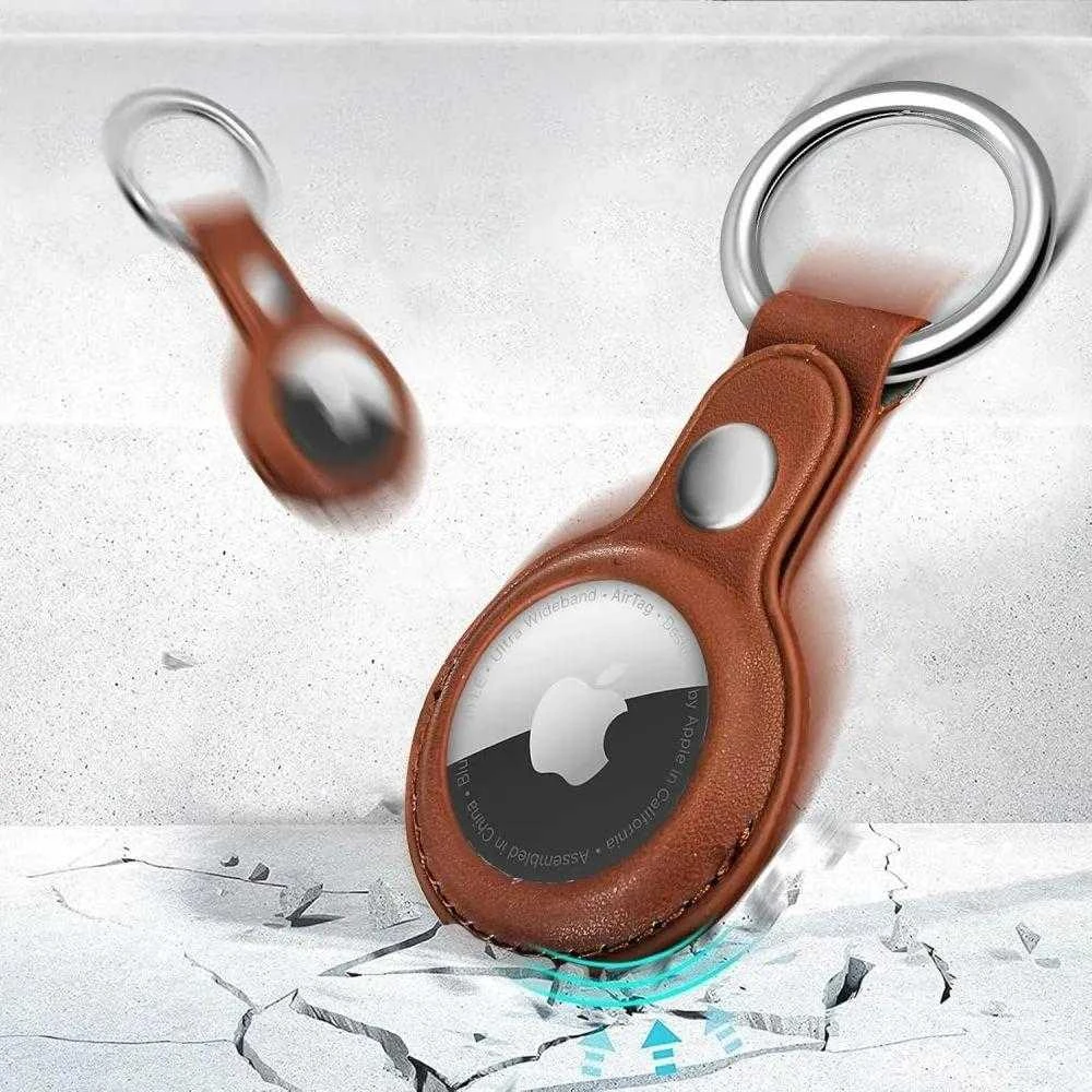 Tech-Protect NaturalFit dėklas skirtas Apple AirTag 1/2 – rudos spalvos